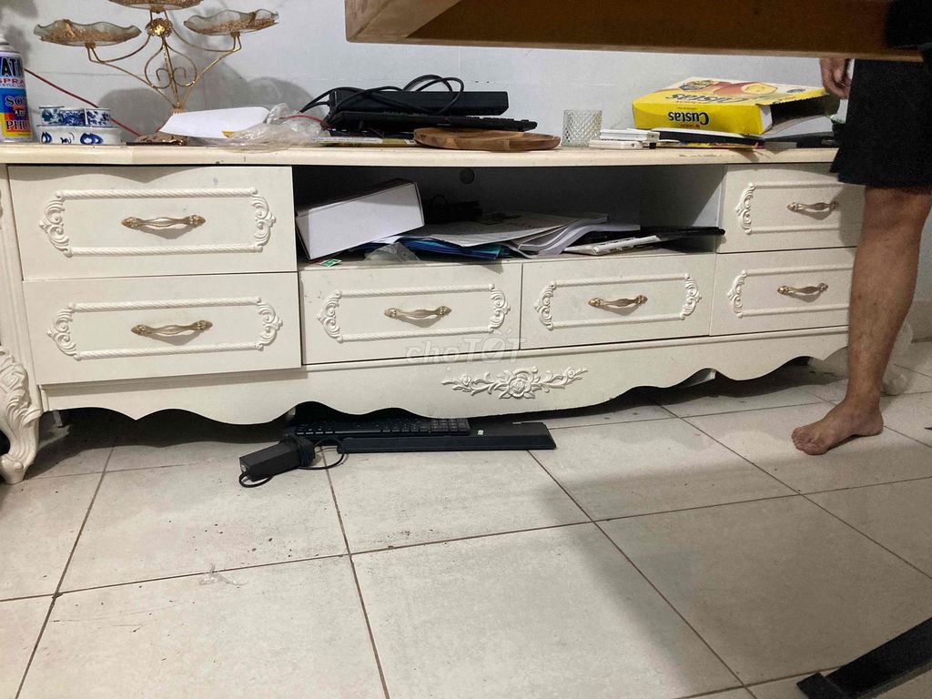 Kệ tivi Gỗ Trắng. Mua bán Tủ, kệ gia đình tại Quận Bắc Từ Liêm Hà Nội được đăng bởi nội thất TT hình 1