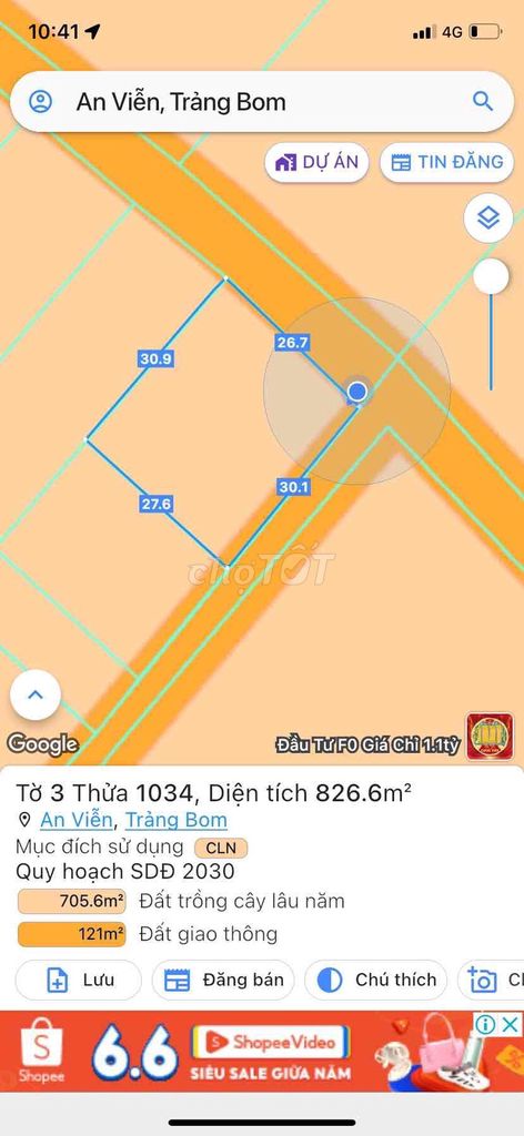 Bán hoặc cho thuê 2 mặt tiền đất  Trảng Bom TP Đồng Nai HH 3%