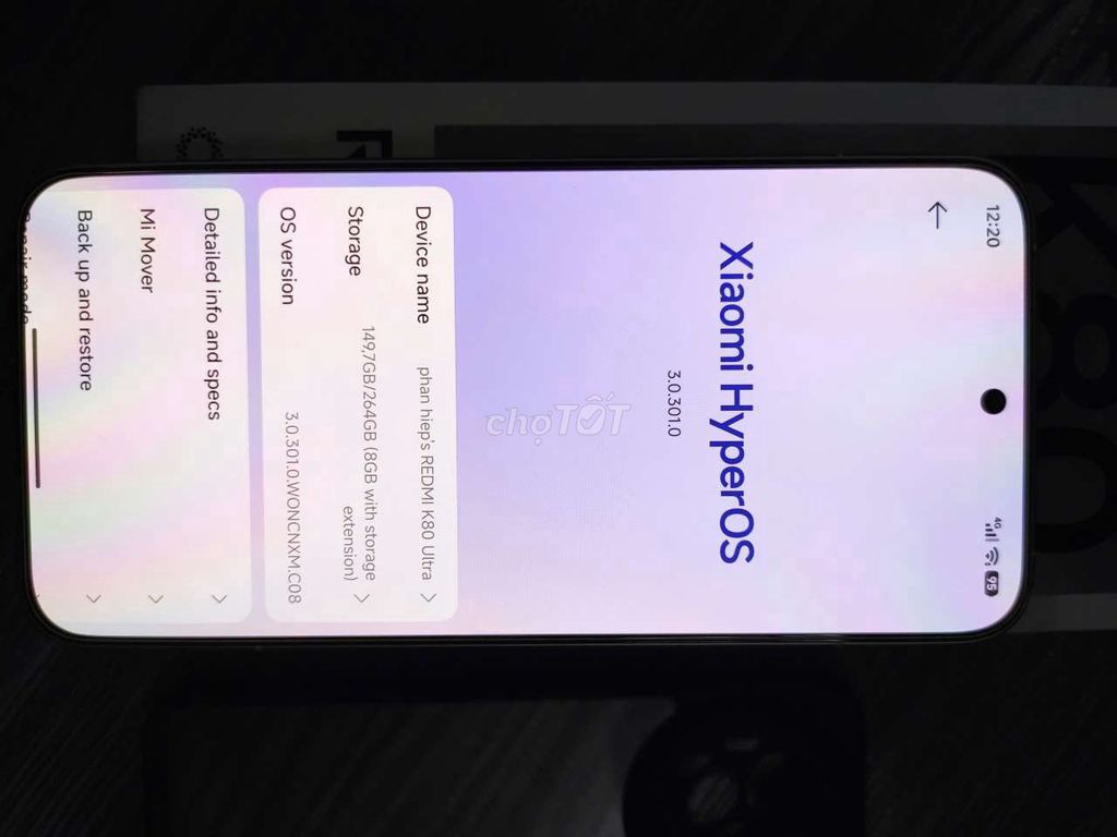 Xiaomi K80 Ultra 256GB Trắng Đã sử dụng. Mua bán Điện thoại tại Quận Bình Tân Tp Hồ Chí Minh được đăng bởi phanhp hình 1