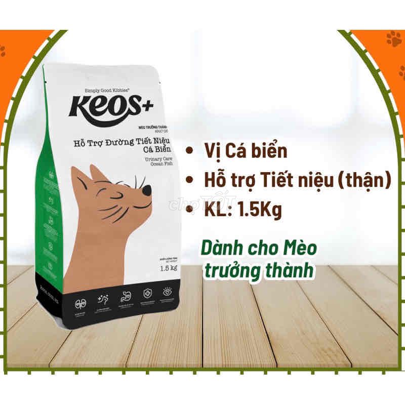 [1.5kg] Hạt thức ăn KEOS cho Mèo mọi lứa tuổi - Lo