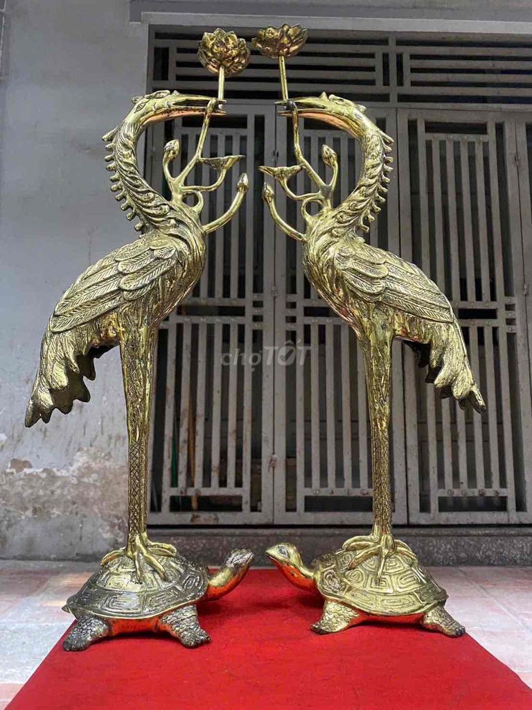 Đôi hạc đồng cao 56cm. Mua bán Đồ sưu tầm, đồ cổ tại Huyện Cao Lãnh Đồng Tháp được đăng bởi lê cường hình 1
