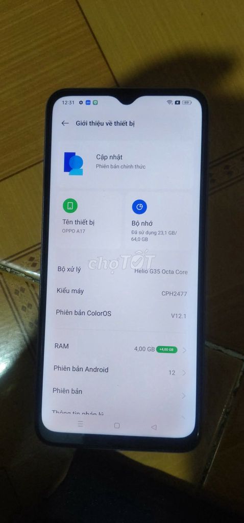 OPPO A17 64GB Đẹp. Mua bán Điện thoại tại Quận 12 Tp Hồ Chí Minh được đăng bởi Vy Khanh hình 1