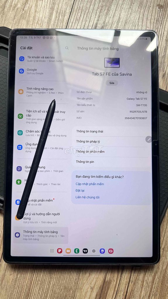 Samsung Galaxy Tab S7 FE Đen. Mua bán Máy tính bảng tại Thành phố Thủ Đức Tp Hồ Chí Minh được đăng bởi Nguyễn Ngọc Văn hình 1
