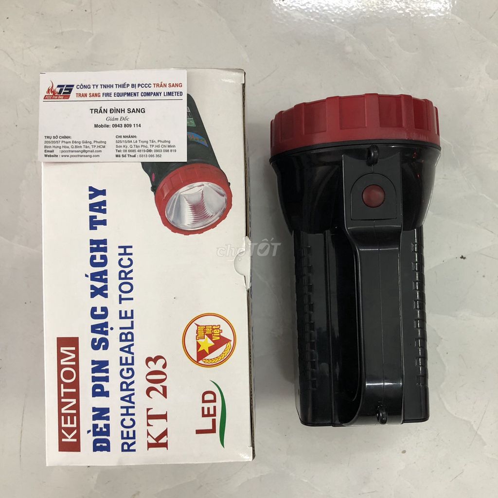 Đèn pin LED sạc xách tay Kentom KT-203. Mua bán Đèn tại Quận Tân Phú Tp Hồ Chí Minh được đăng bởi PCCC TRẦN SANG hình 1
