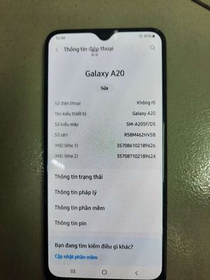 2 Xác samsung a20 còn màn một cái nức kính. Mua bán Điện thoại tại Quận 7 Tp Hồ Chí Minh được đăng bởi an