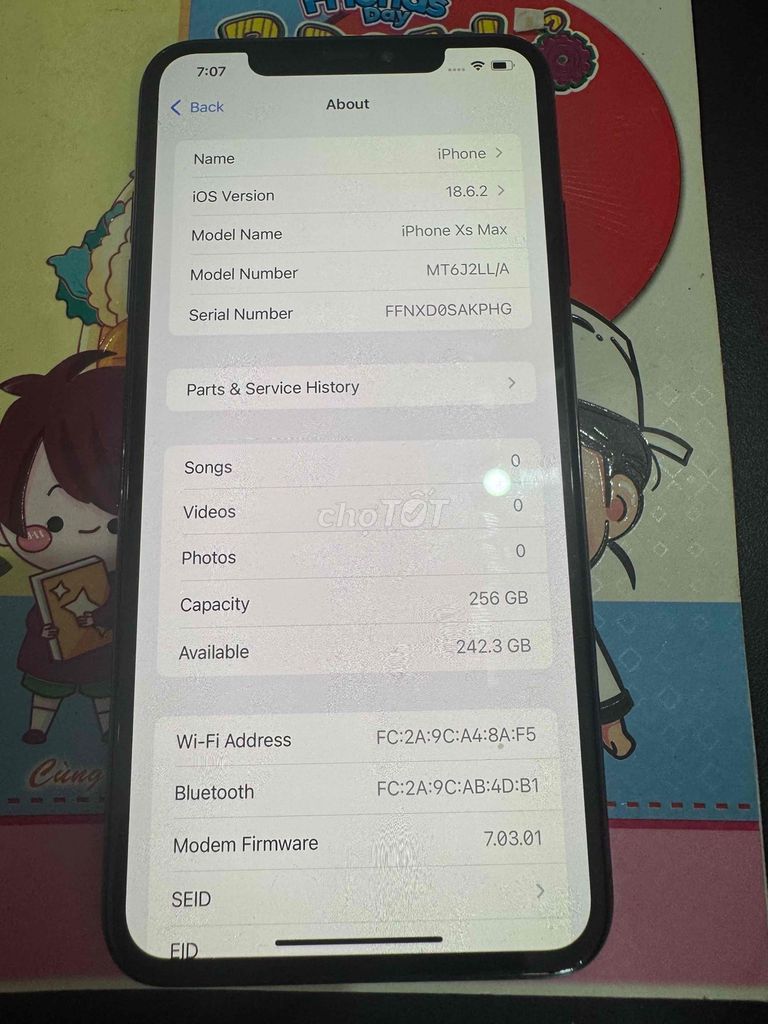 Apple iPhone Xs Max 256GB Đen Đã sử dụng. Mua bán Điện thoại tại Thành phố Dĩ An Bình Dương được đăng bởi Duc phú hình 1