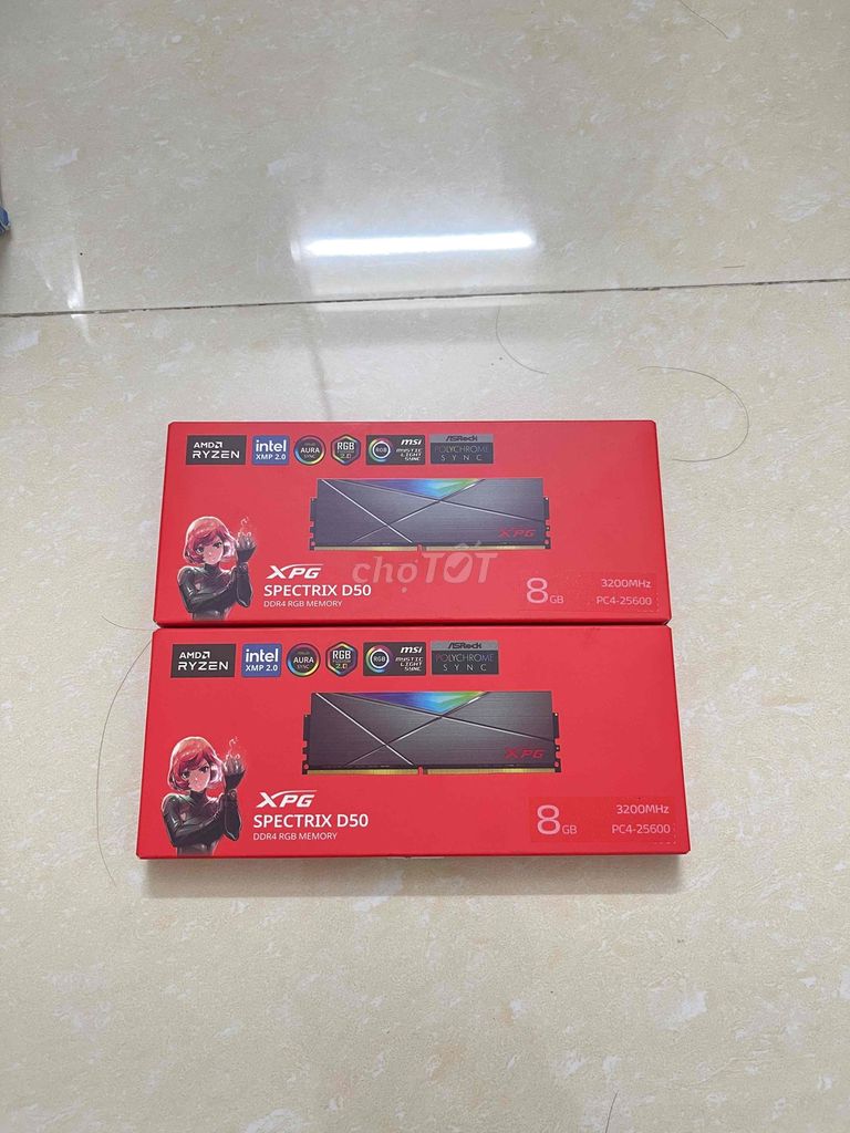 RAM XPG SPECTRIX D50 DDR4 8GB 3200MHz RGB. Mua bán Linh kiện (RAM, Card...) tại Quận Long Biên Hà Nội được đăng bởi Nguyễn Anh Tuân hình 1