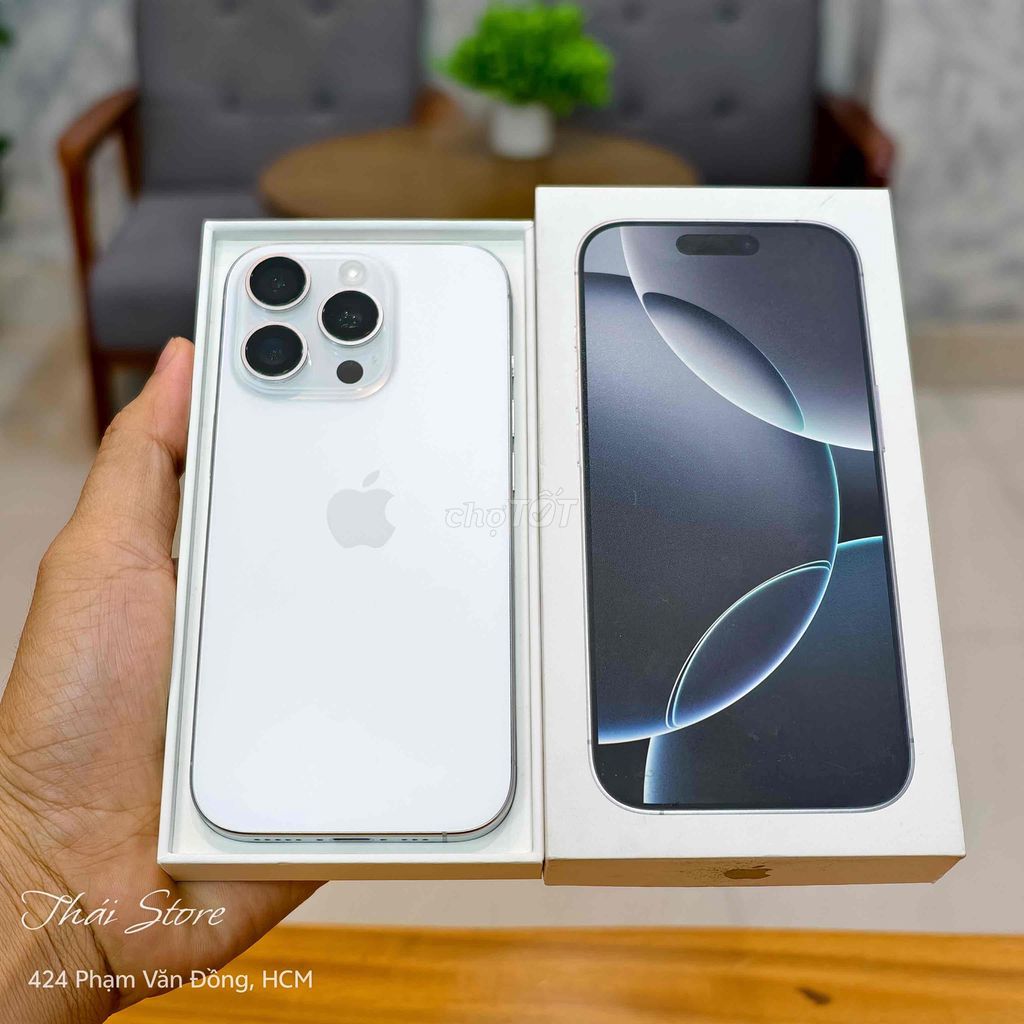 iPhone 16 Pro 256GB Trắng Chính Hãng VN. Mua bán Điện thoại tại Quận Bình Thạnh Tp Hồ Chí Minh được đăng bởi Thái Store hình 1