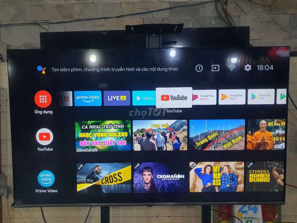 Tivi Panasonic 55" màn 4k chạy Android mới 99%