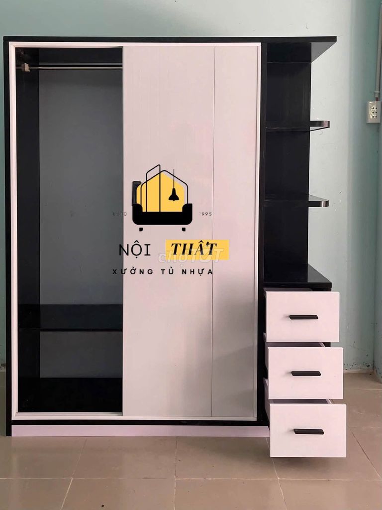 Tủ quần áo Nhựa Đài Loan 1m8x1m45x45cm. Mua bán Tủ, kệ gia đình tại Quận 5 Tp Hồ Chí Minh được đăng bởi Cửa Hàng Nội Thất hình 1