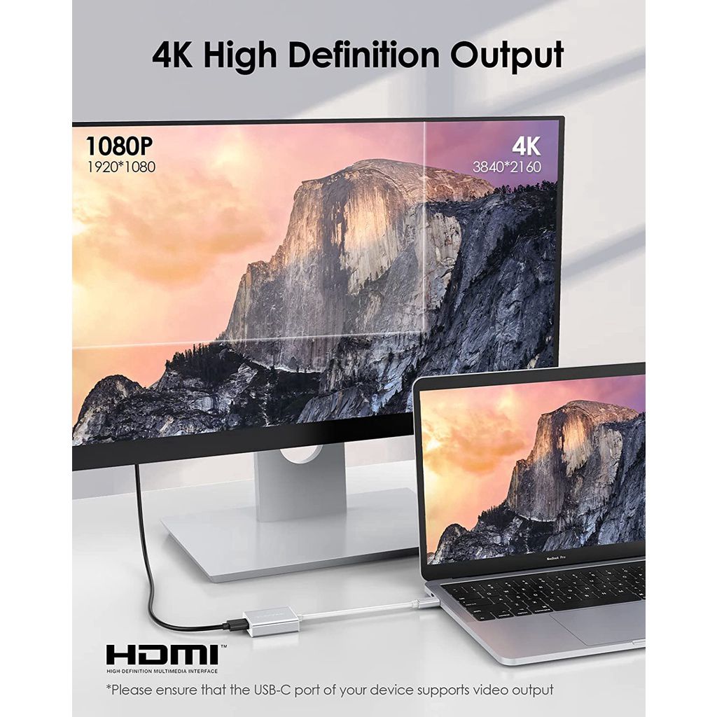 Cáp chuyển Type C sang HDMI độ phân giải 4K