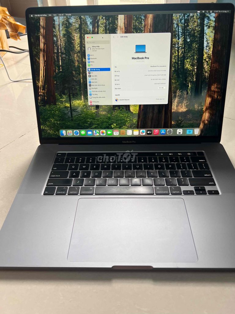 macbook pro 2019 i7 16/512 máy đẹp zin chuẩn