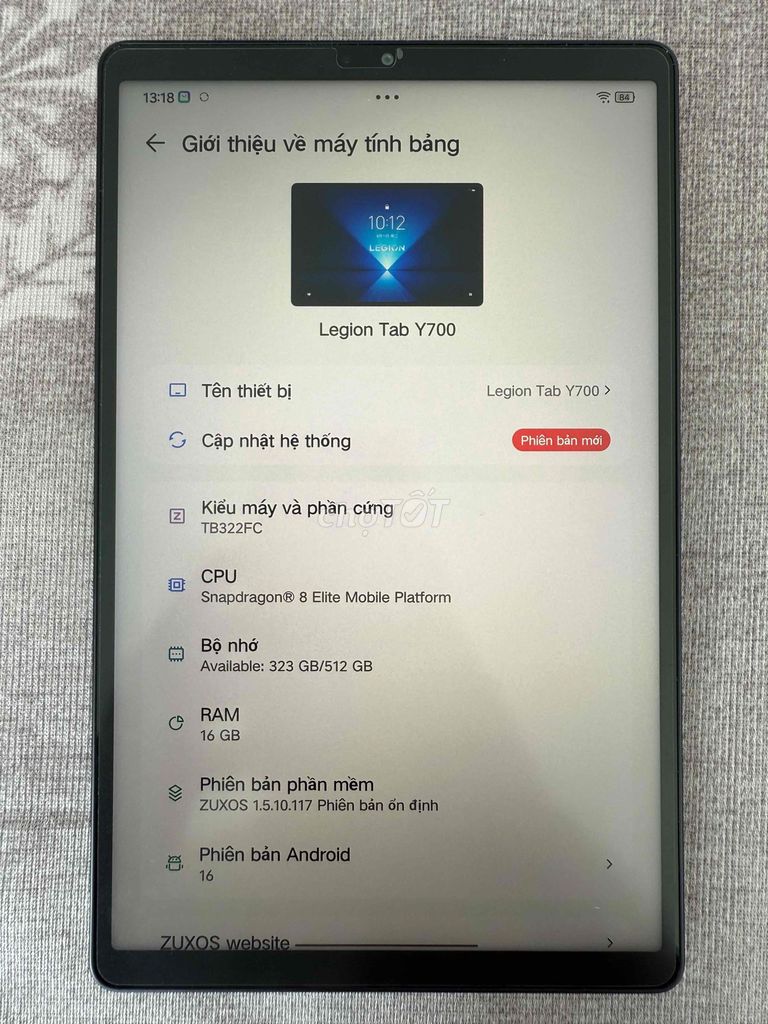 Lenovo Legion Tab Y700 GEN4 16/512gb. Mua bán Máy tính bảng tại Huyện Thanh Trì Hà Nội được đăng bởi Noname hình 1