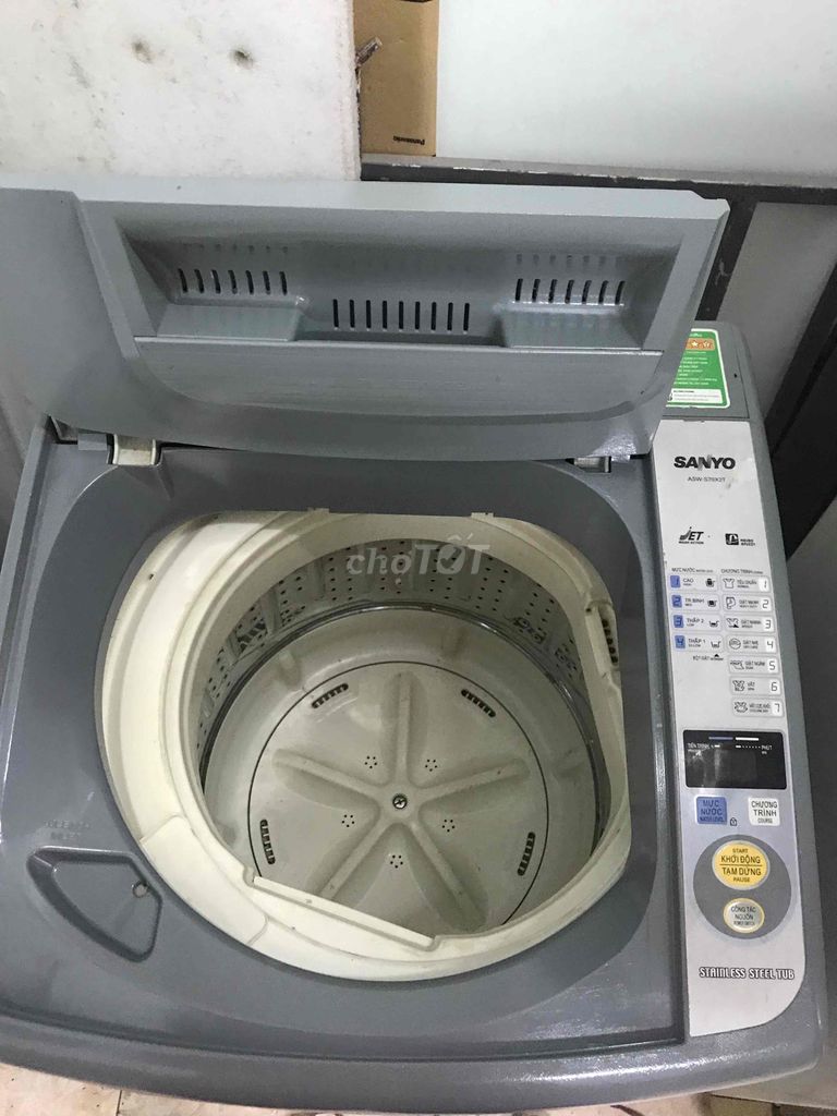 máy giặt Sanyo 7kg còn mới bao lắp có bh