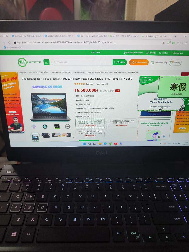 Dell G15 5500 i7-10750H 32GB/512GB. Mua bán Laptop tại Thành phố Tân An Long An được đăng bởi Nguyễn Sơn Tín hình 1