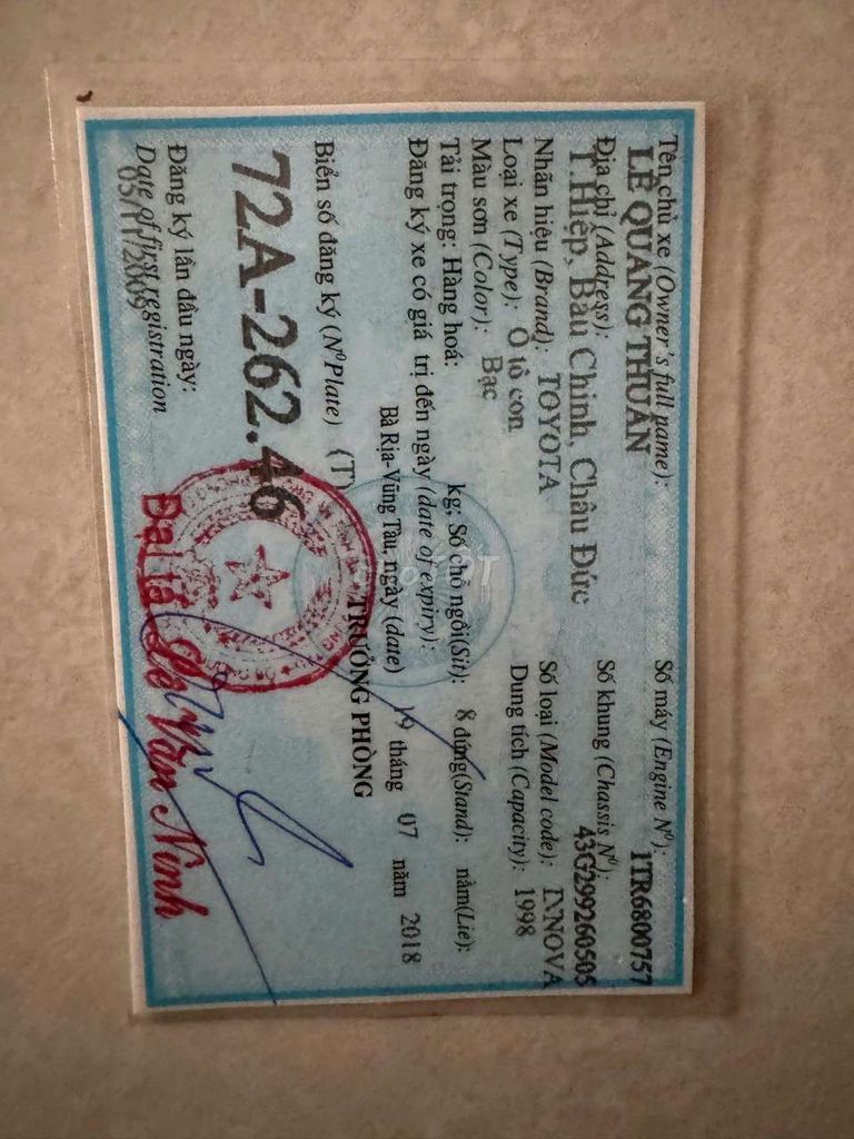 TOYOTA INNOVA 2.0G,cuối 2009,mẫu mới,số sàn,ZINĐEP. Mua bán Ô tô tại Quận Tân Bình Tp Hồ Chí Minh được đăng bởi Nam hình 9