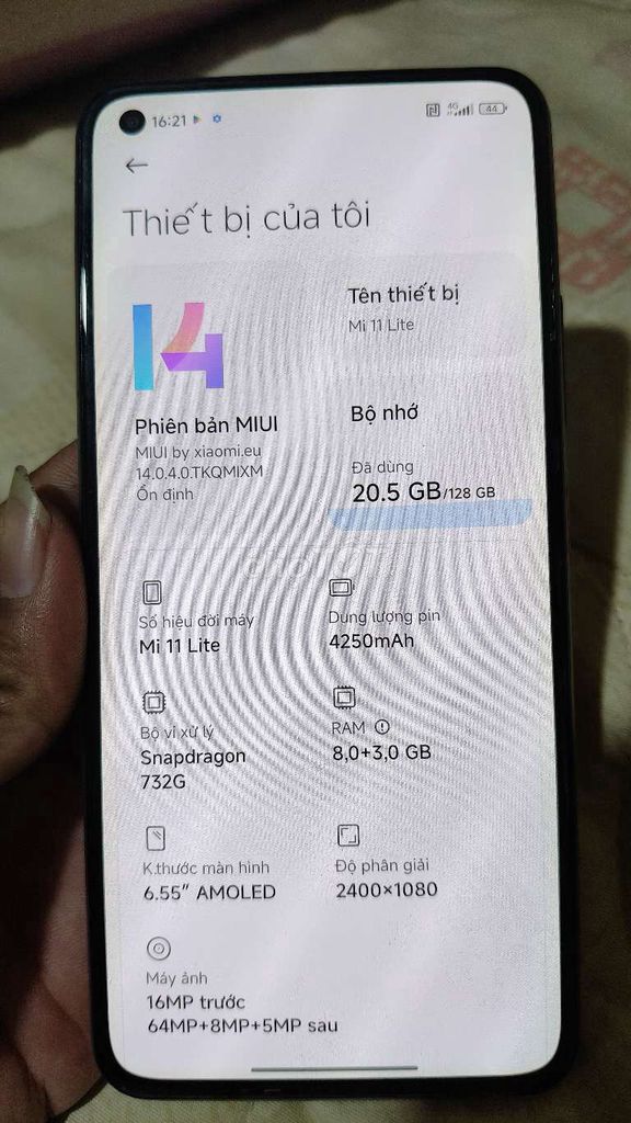 Xiaomi Mi 11 Lite 4G 128GB Hồng. Mua bán Điện thoại tại Quận Phú Nhuận Tp Hồ Chí Minh được đăng bởi le phung hình 1