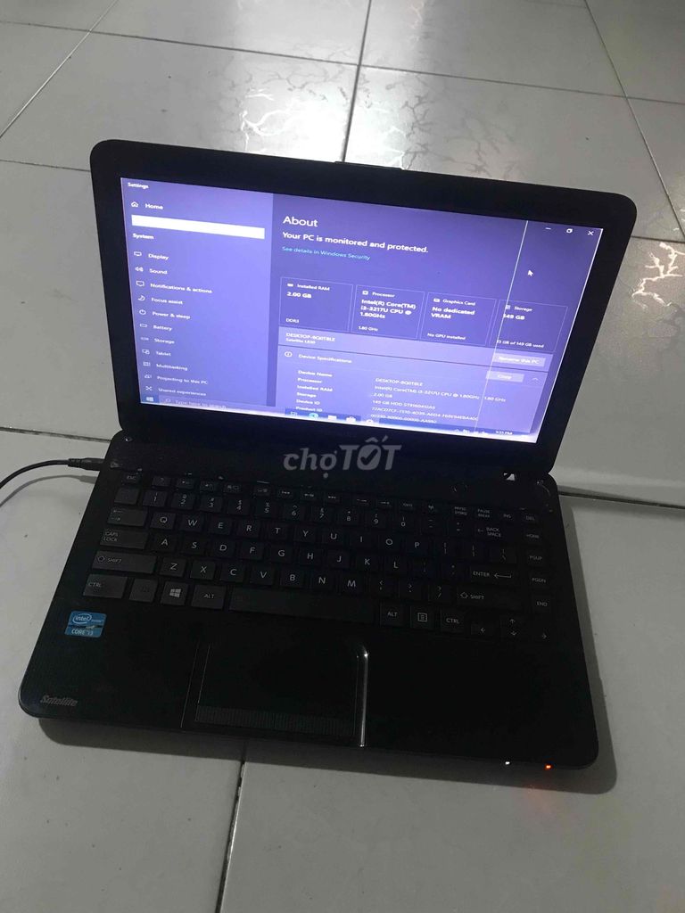 Toshiba Satellite L830 i3 2GB/149GB Đen. Mua bán Laptop tại Huyện Châu Thành Tiền Giang được đăng bởi kieule hình 1