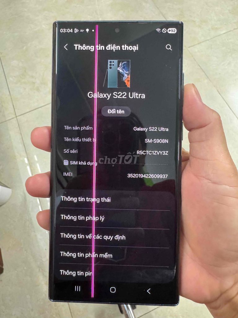 Samsung Galaxy S22 Ultra 256GB Đen Hàn Quốc. Mua bán Điện thoại tại Huyện Hóc Môn Tp Hồ Chí Minh được đăng bởi Thảo Đỗ hình 1
