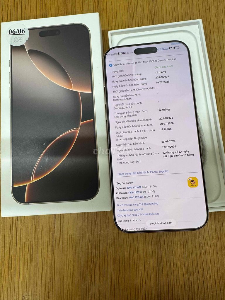 16 Pm 256GB Sa mạc bh víp 20/07/2027. Mua bán Điện thoại tại Quận Ninh Kiều Cần Thơ được đăng bởi Khải mobile hình 1