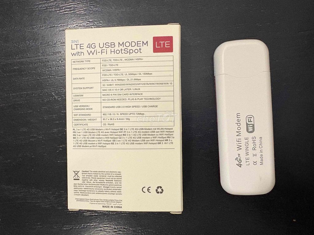 Thiết bị phát WiFi 4G LTE Trắng. Mua bán Phụ kiện (Màn hình, Chuột...) tại Quận 7 Tp Hồ Chí Minh được đăng bởi NGUYỄN THÀNH PHÚ hình 1