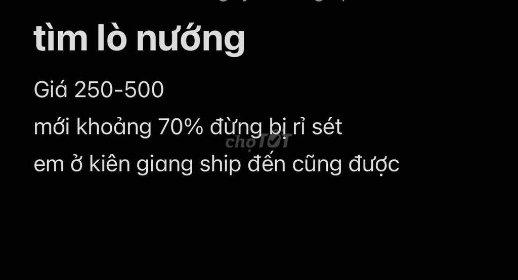 tìm lò nướng cũ hoặc mới từ 250-500