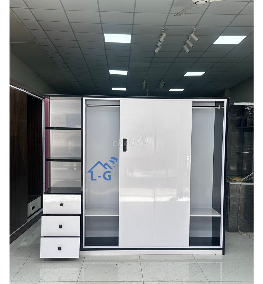 Tủ quần áo nhựa đl kèm kệ giá xưởng -- tủ nhựa ==. Mua bán Tủ, kệ gia đình tại Quận 11 Tp Hồ Chí Minh được đăng bởi GIƯỜNG SẮT SƠN LÂM hình 1