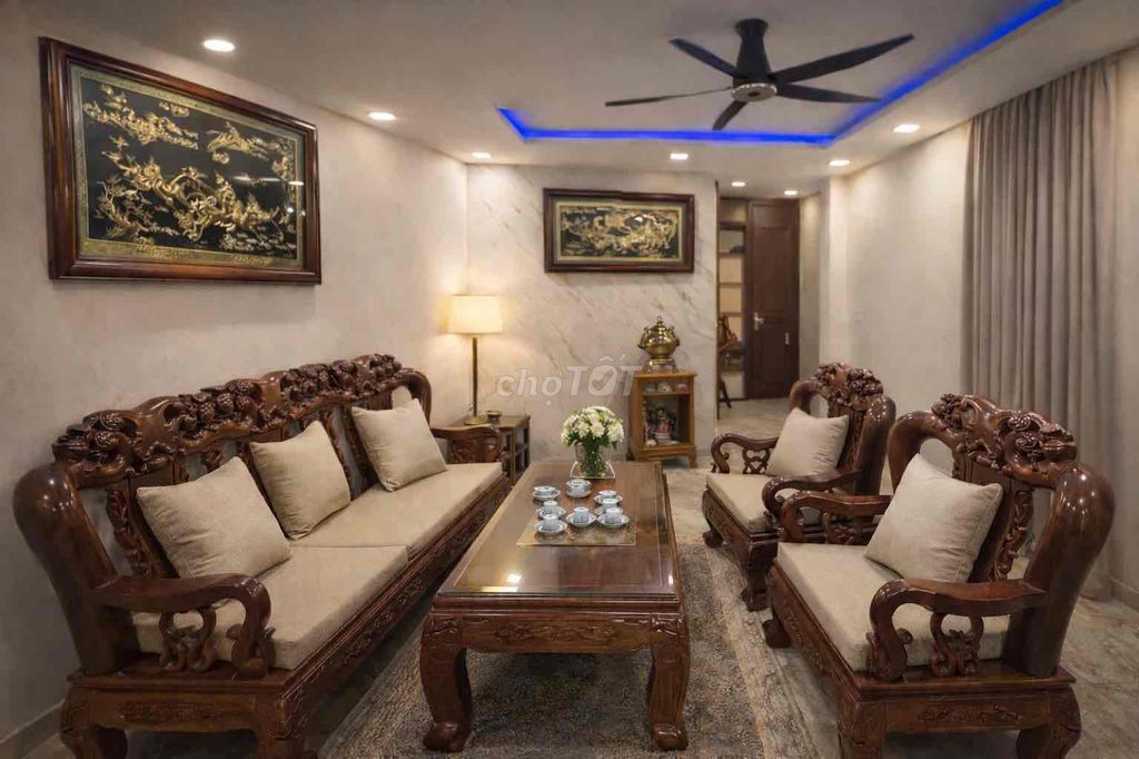 Bộ bàn ghế phòng khách Gỗ Nâu xịn 6 món. Mua bán Bàn ghế tại Quận 1 Tp Hồ Chí Minh được đăng bởi Thanh Huyền hình 1