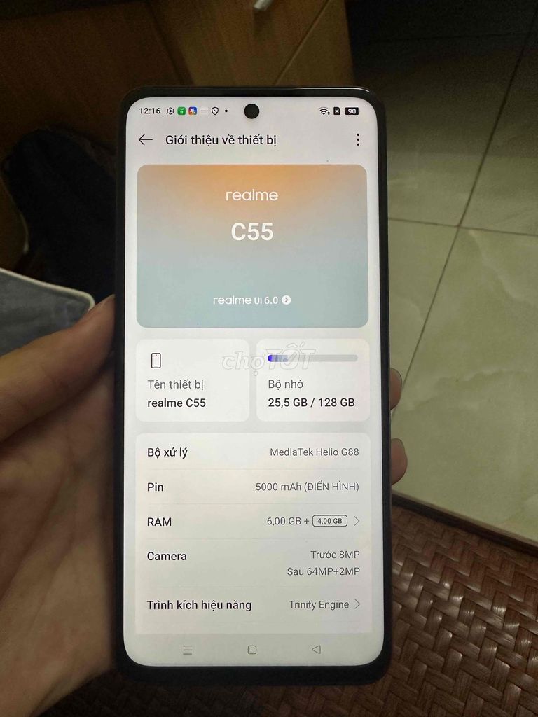 Realme C55 128GB Đen. Mua bán Điện thoại tại Quận Cẩm Lệ Đà Nẵng được đăng bởi Nguyễn Việt hình 1