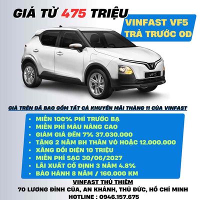VinFast VF5 Plus - Mua xe 0Đ vay 100%. Mua bán Ô tô tại Thành phố Thủ Đức Tp Hồ Chí Minh được đăng bởi Võ Long Vinfast Thủ Thiêm SG