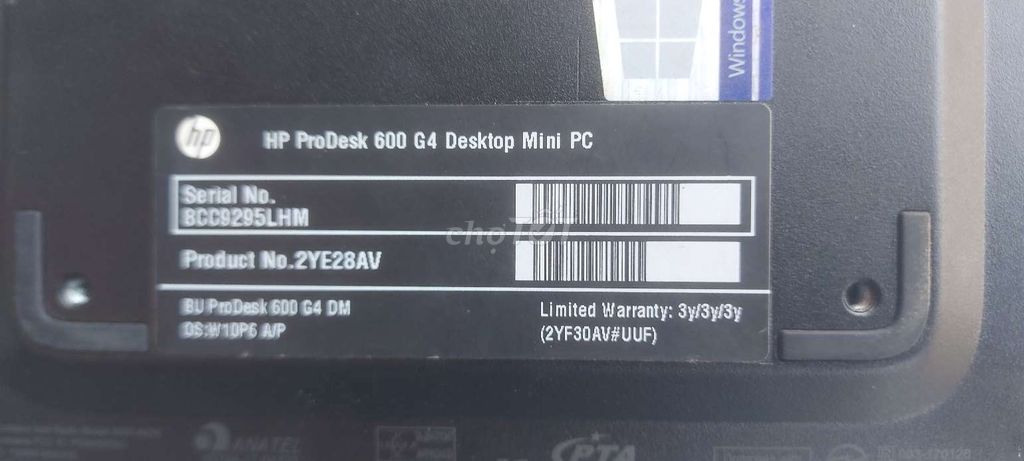 Thanh lý Hp Prodesk 600 G4 Mini I5 8500T 16G 256G