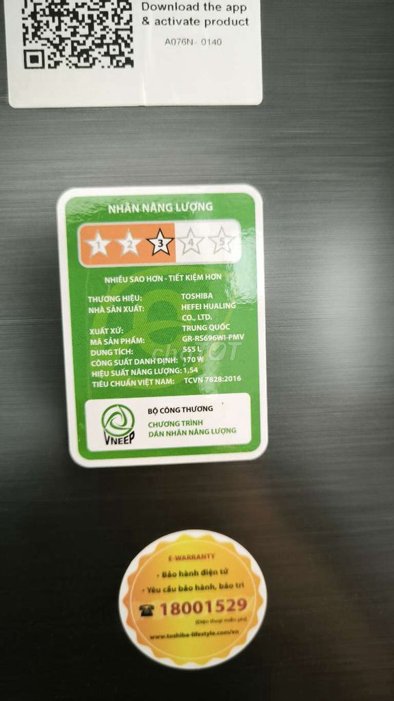 Thanh lý tủ lạnh Toshiba 2 cửa 555 lít
