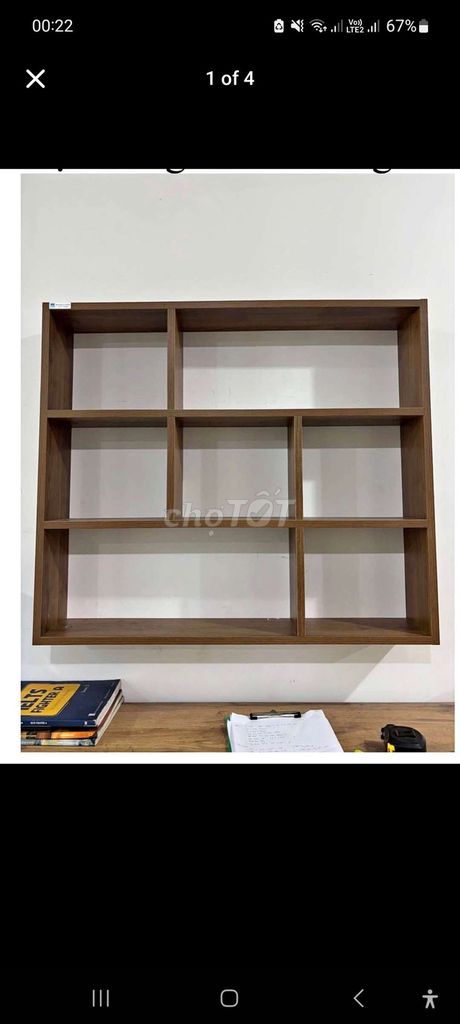 Kệ sách treo tường gỗ nâu. Mua bán Tủ, kệ gia đình tại Thành phố Thủ Đức Tp Hồ Chí Minh được đăng bởi Lan Chi hình 1