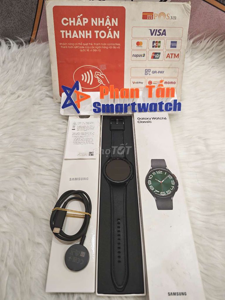 Samsung Watch 6 Classic Đen 47mm bản Gps full box. Mua bán Thiết bị đeo thông minh tại Quận Tân Phú Tp Hồ Chí Minh được đăng bởi Phan Tấn SmartWatch hình 1