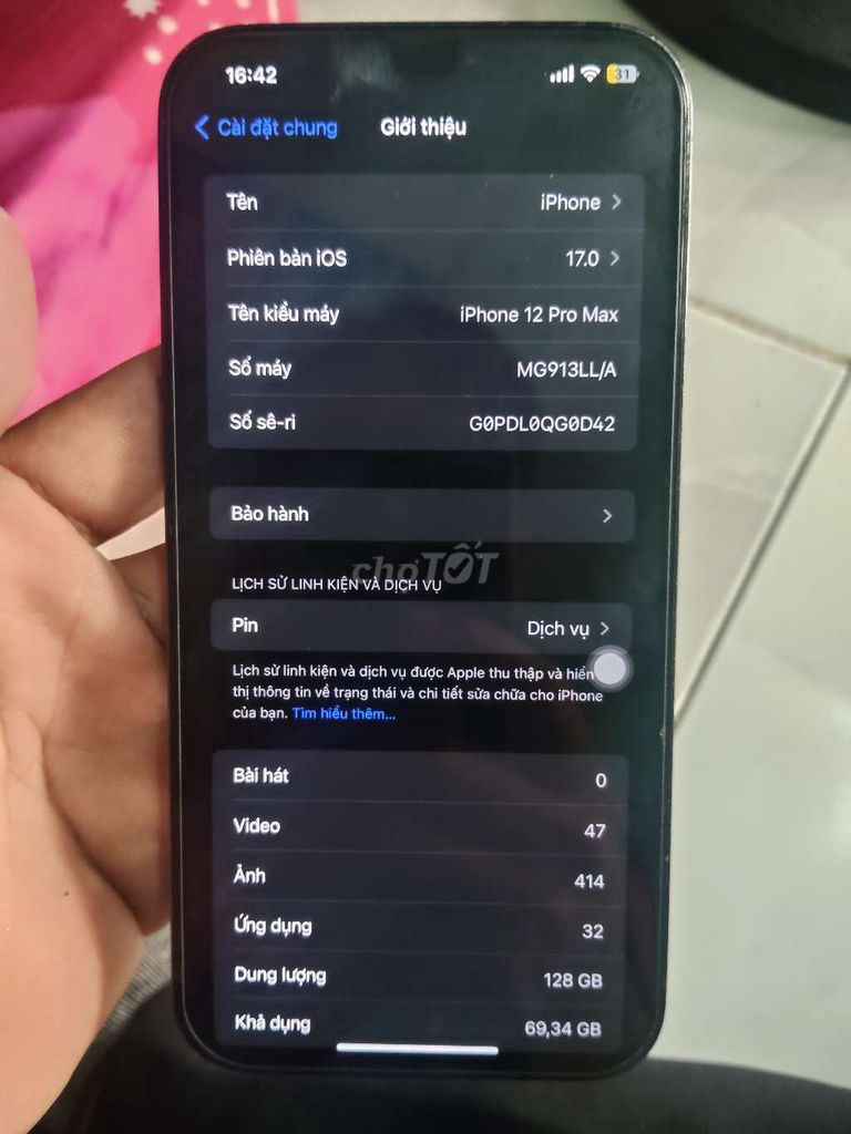 Apple iPhone 12 Pro Max 128GB Xanh. Mua bán Điện thoại tại Huyện Châu Thành Bến Tre được đăng bởi cong hau hình 1