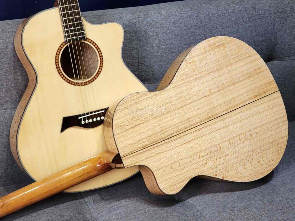 guitar acoustic gỗ sồi pháp