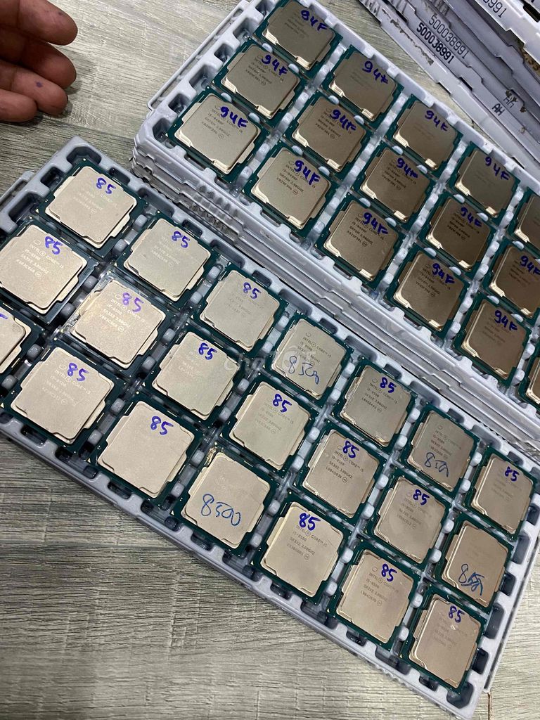chip cpu core i3 7100, i5 4590, 9400F, i5 8500,