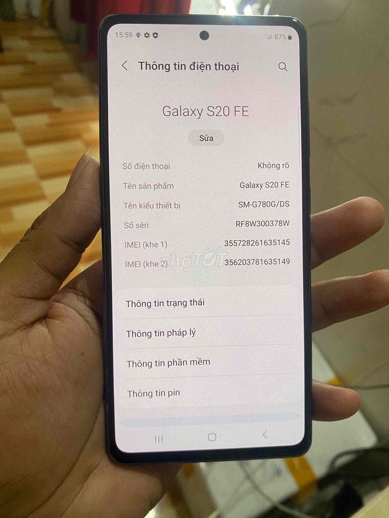 s20 fe 8/256gb. Mua bán Điện thoại tại Quận 12 Tp Hồ Chí Minh được đăng bởi thuan hình 1