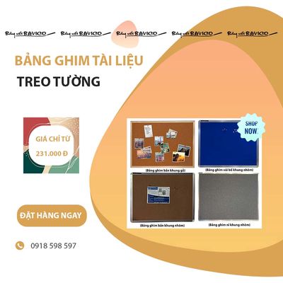 Bảng ghim tài liệu treo tường 40x60 (nhiều KT)