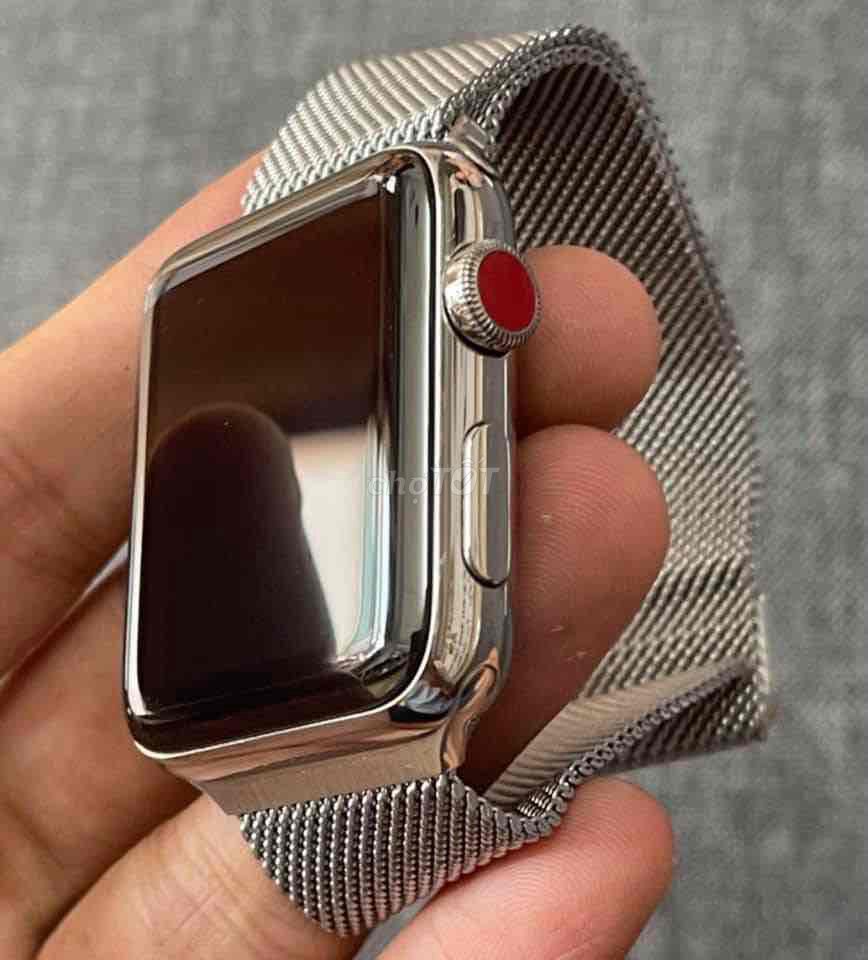 Apple Watch Series 3 38mm Thép Trắng pin 97%. Mua bán Thiết bị đeo thông minh tại Quận Tân Bình Tp Hồ Chí Minh được đăng bởi Shop Trung Văn Apple Watch hình 1