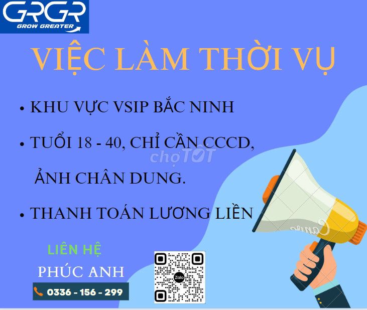 Tuyển Lao Động Thời Vụ