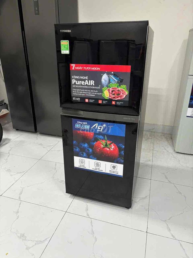 Tủ lạnh Toshiba 2 cánh Đen PureAIR, Blue Ag+. Mua bán Tủ lạnh tại Quận Tân Phú Tp Hồ Chí Minh được đăng bởi  ĐIỆN MÁY HOÀNG HUY hình 1