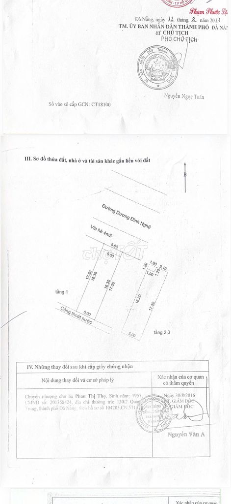 ПРОДАЖА 3-ЭТАЖНОГО ДОМА НА УЛИЦЕ ДУОНГ ДИН НГЕ - 87,5М2