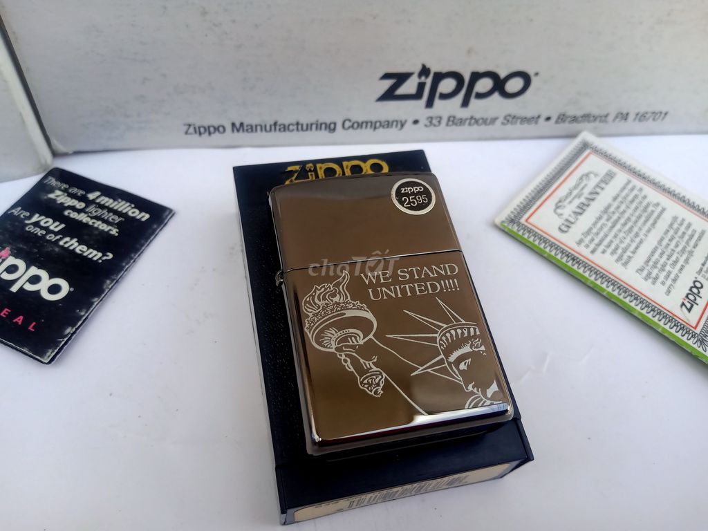 NỮ THẦN TỰ DO, SAPPHIRE NÂU TITAN I Zippo USA