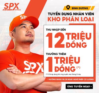 NV Kho phân loại (Chính thức) - Ko yc kinh nghiệm. Việc làm tại Thành phố Thủ Dầu Một Bình Dương được đăng bởi SPX Express hình 1