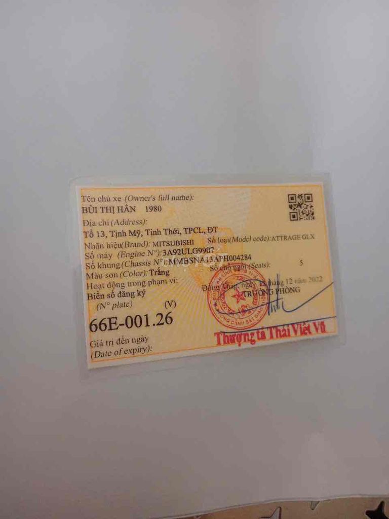 Mitsubishi Attrage 2022 - 160000 km. Mua bán Ô tô tại Thành phố Thủ Đức Tp Hồ Chí Minh được đăng bởi Sầm Đac Tieu hình 1