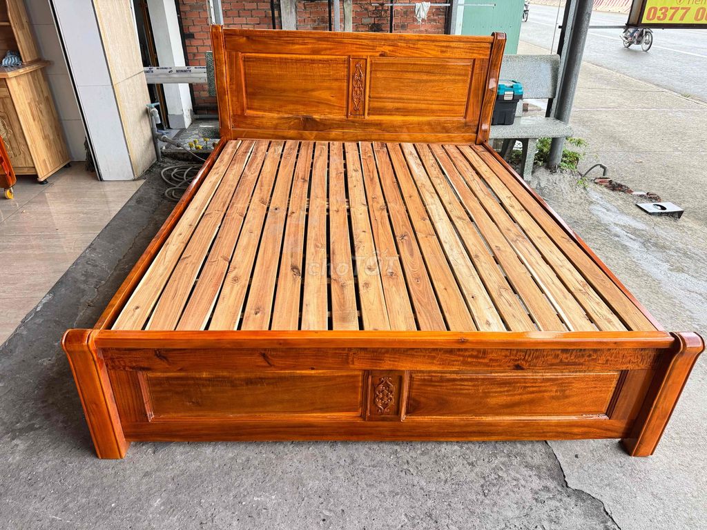 Giường ngủ Gỗ Nâu cánh gián Đơn giản. Mua bán Giường, chăn ga gối nệm tại Thị xã Bến Cát Bình Dương được đăng bởi Đồ Gỗ Nội Thất Ngọc Cương   hình 1