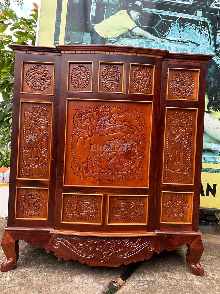 Tủ thờ Gỗ Nâu 132x120x52. Mua bán Tủ, kệ gia đình tại Thành phố Buôn Ma Thuột Đắk Lắk được đăng bởi Đồ cũ BMT hình 1