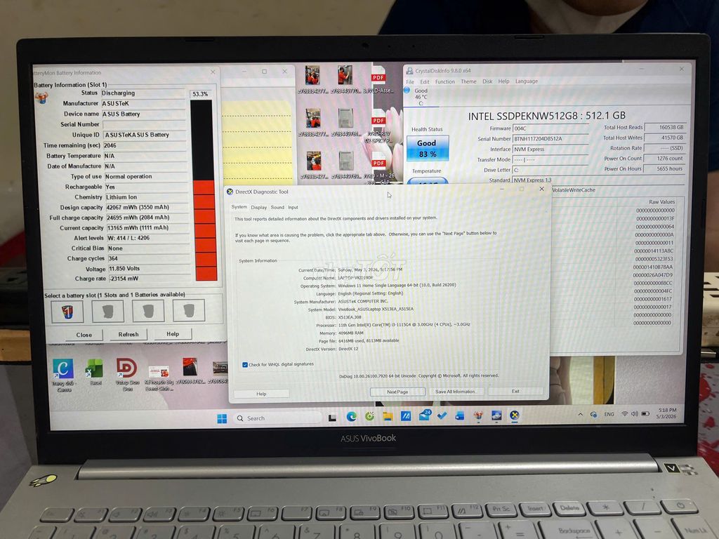 Asus VivoBook 15 i3-11th Gen 4GB/512GB. Mua bán Laptop tại Quận Đống Đa Hà Nội được đăng bởi Chí Hướng Group  hình 1