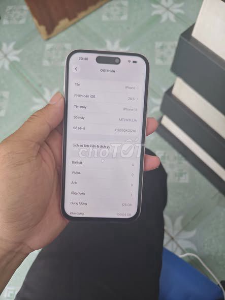 iPhone 15 128GB Đã sử dụng. Mua bán Điện thoại tại Quận 1 Tp Hồ Chí Minh được đăng bởi Hội Đồ Điện Tử hình 1
